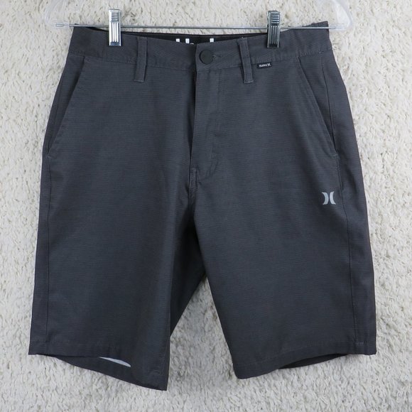 Hurley* Men's 1.5" Belt Loop Multipocketed Mesh Charcoal Gray Shorts~ Size W28 - Picture 1 of 13